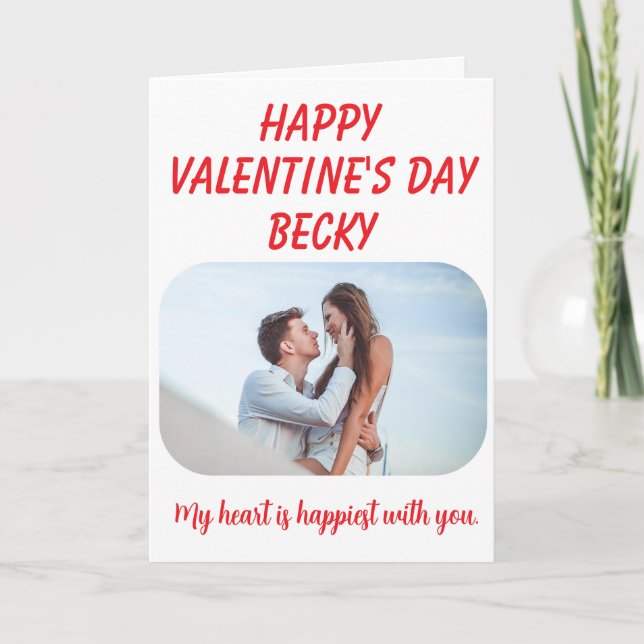 Heart is Happiest - Valentine's Day  Card (Front)