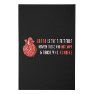 Heart Is The Difference Beach Volleyball Player Faux Canvas Print