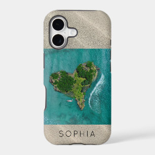 Heart Island Tropical Ocean Travel Photo Name iPhone 17 Case