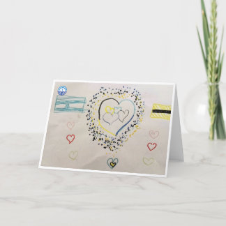 Heart Israel Greeting Card