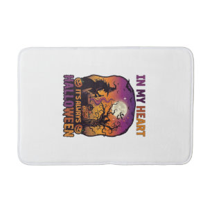 Heart Its Always Halloween Witch Cauldron Tree Moo Bath Mat