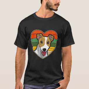 Heart Jack Russell Terrier Dog Mom Dad Valentine F T-Shirt