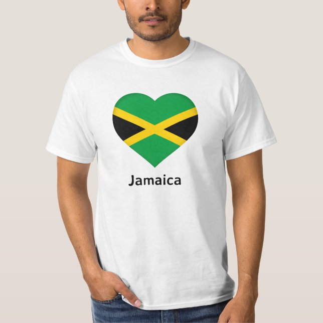 Heart - Jamaica Flag T-Shirt (Front)