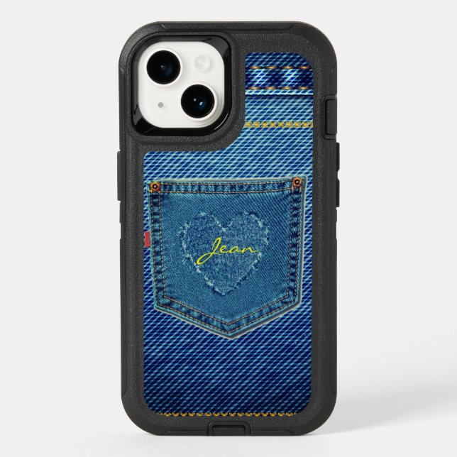 Heart Jeans look (Defender Series Shown) OtterBox  Otterbox iPhone Case (Back)