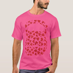 Heart Kettlebell Valentines Day Fitness Workout Gy T-Shirt