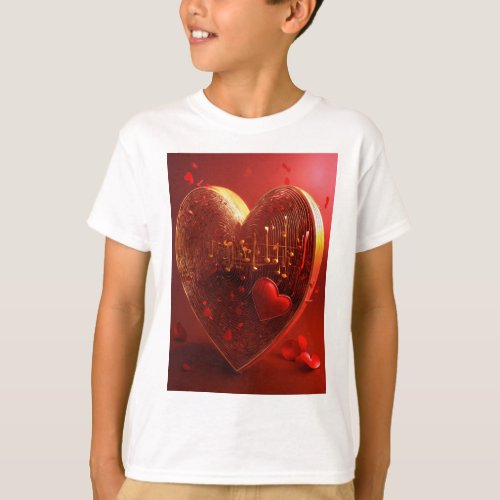 Heart kids Fansion style  T_Shirt