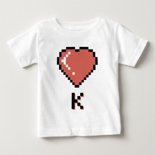 Heart King black outline Baby T_Shirt