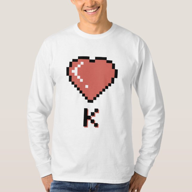 Heart King black outline T-Shirt (Front)
