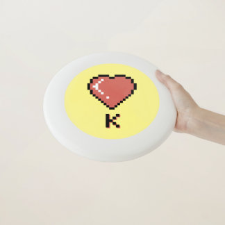 Heart King black outline Wham-O Frisbee