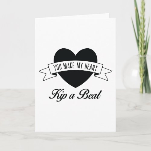 Heart Kip a Beat Crossfit Valentines Day Card