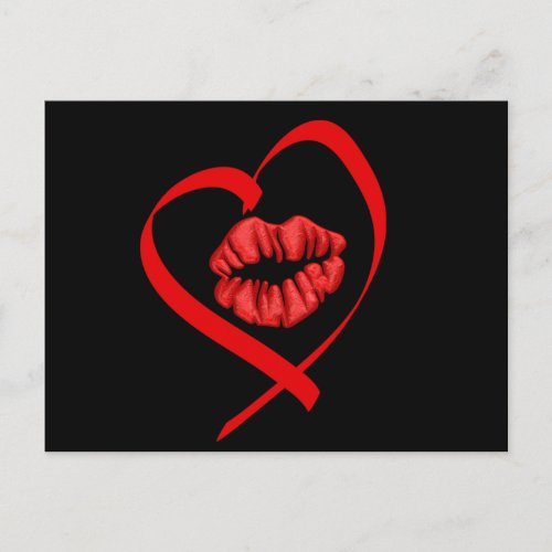 Heart Kiss Postcard