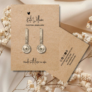 Heart kraft paper jewelry earring display card