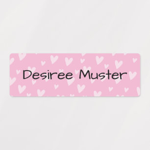 Heart label - pink waterproof