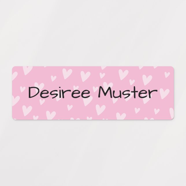 Heart label - pink | waterproof (Design 1)