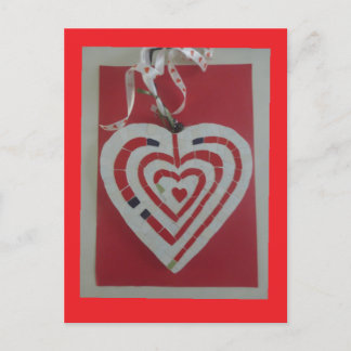 Heart Labyrinth Mosaic DIY Postcard
