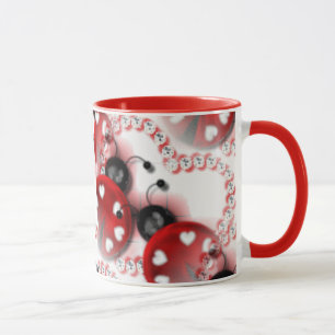 Heart Ladybug Coffee Mug