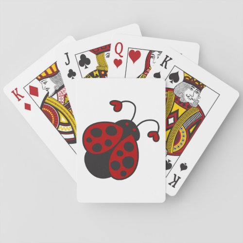 Heart Ladybug Playing Cards