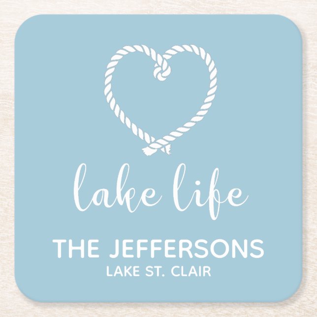 Heart Lake Life Custom Coaster (Front)