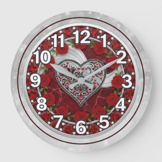 Heart  large clock
