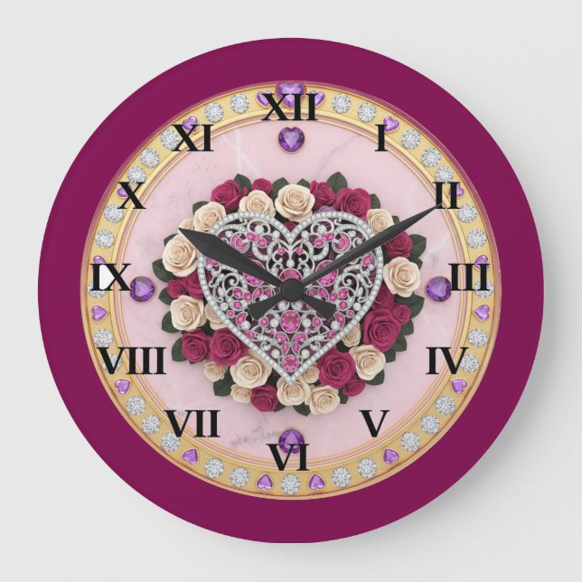 Heart  large clock (Front)