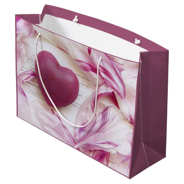 Heart Large Gift Bag (Back Angled)