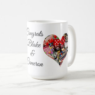 Heart - Las Vegas Playing Card Shape Coffee Mug
