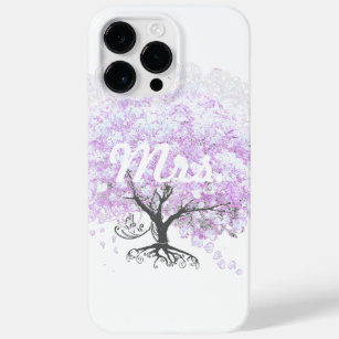 Heart Leaf Lavender Tree Vintage Bird Wedding Case-Mate iPhone 14 Pro Max Case