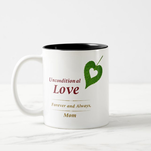 Heart Leaf Love – Mom Mug (Left)