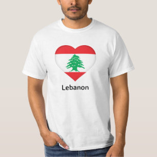 Heart - Lebanon Flag T-Shirt