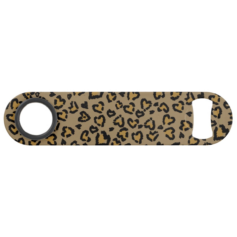Disover Heart Leopard Pattern in Natural Colors Bar Key