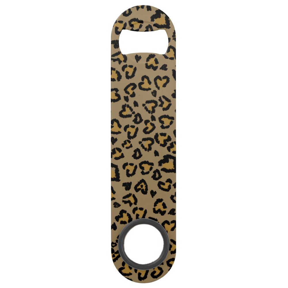 Disover Heart Leopard Pattern in Natural Colors Bar Key