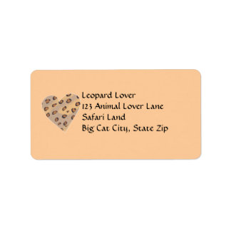 Heart Leopards, Custom Address Labels