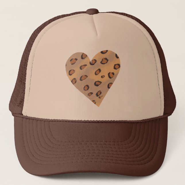 Heart Leopards, Custom Trucker Hats (Front)