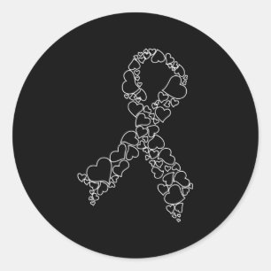 Heart Leukemia Awareness Month We Wear Orange Hop Classic Round Sticker
