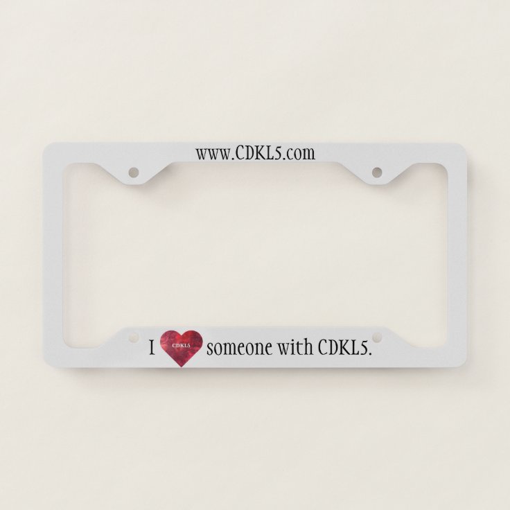 Heart License Plate Cdkl5 License Plate Frame Zazzle