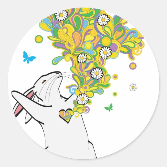 HEART LIGHT CLASSIC ROUND STICKER