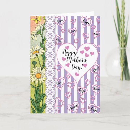Heart lilac Mothers Day Card Card