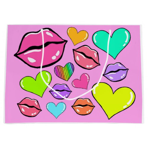 Heart  Lips Valentine Gift Bag