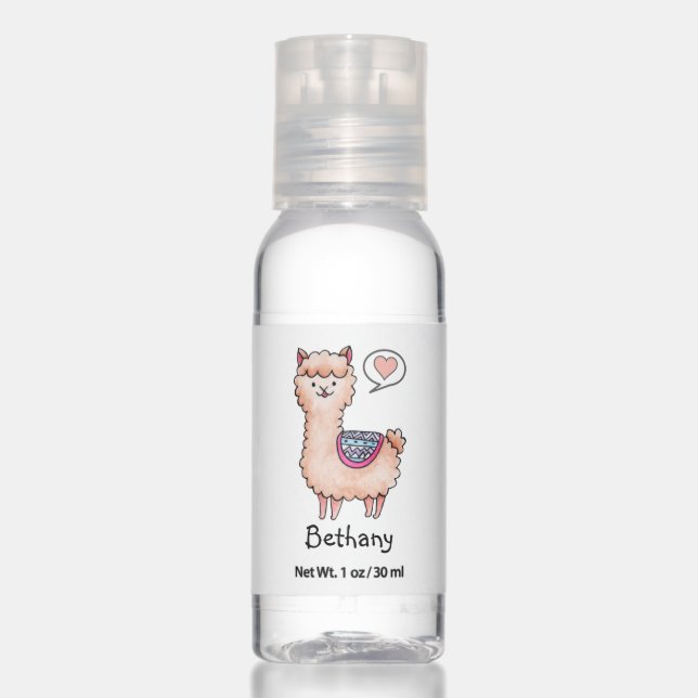 Heart Llama Hand Sanitizer (Front)