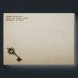 Heart Lock and Skeleton Key Wedding Envelopes<br><div class="desc">Heart Lock and Skeleton Key Wedding Envelopes - features a vintage background with a decorative vintage skeleton key on the front and a heart lock on the back flap.  The inside features a distressed brown and black design. See the matching design collection on this page.</div>