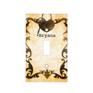 Heart Lock & Key Vintage Antique Light Switch