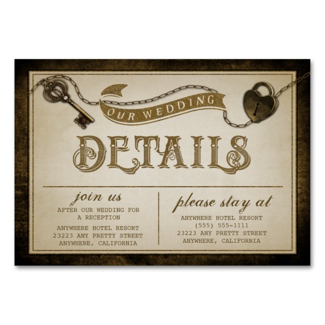 Heart Lock + Skeleton Key Reception + Hotel Cards (Front)