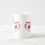 Heart Logo Specialty Mug. Bone China Mug