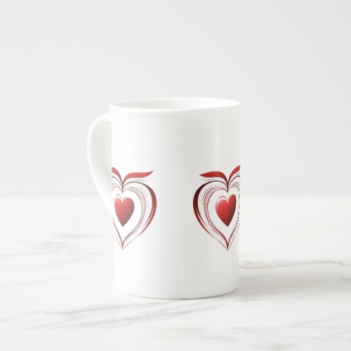 Heart Logo Specialty Mug Bone China Mug