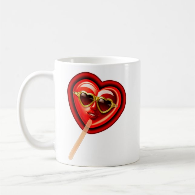 Heart Lolly   Coffee Mug (Left)
