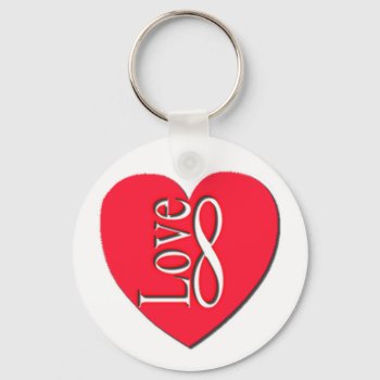 Heart Love (8) Infinity Keychain by Lynnes_creations at Zazzle