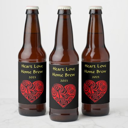 Heart Love Beer Labels