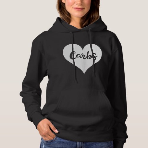 Heart Love Carbs Bread Gym Yoga Workout Mens Women Hoodie