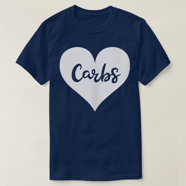 Heart Love Carbs Bread Gym Yoga Workout Mens Women T-Shirt (Design Front)