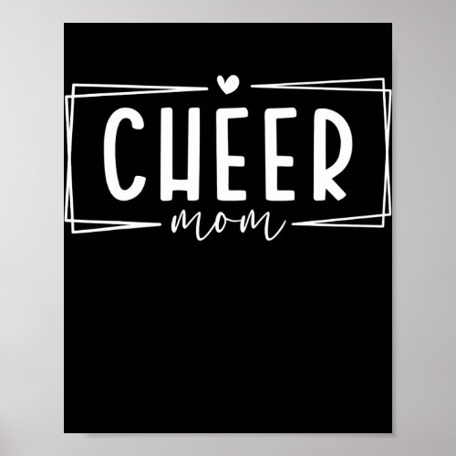 Heart Love Cheer Mom Cheerleader Mother Day Game Poster